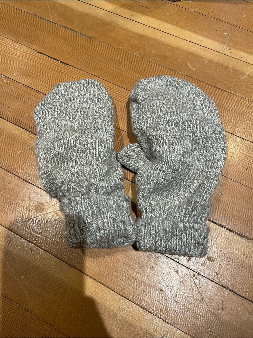 FREE with purchase - Cozy Gray Knit Mittens